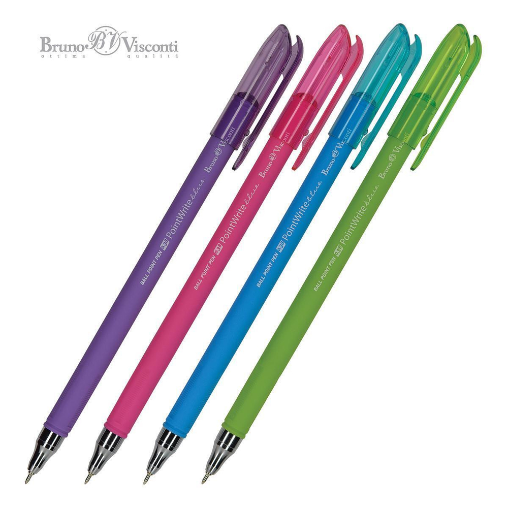 Ручка шариковая 0.38 мм, синяя PointWrite Special в ассорт. (BrunoVisconti)