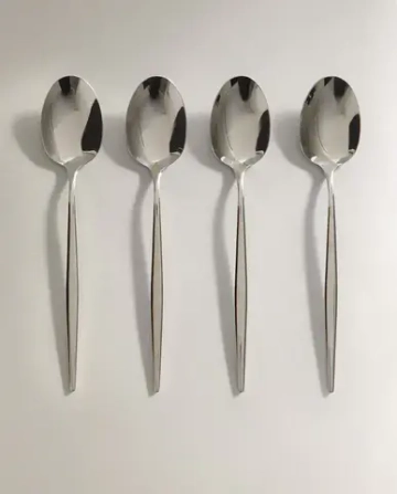 ZARA HOME ЛОЖКА ДЛЯ КОФЕ С ТОНКОЙ РУЧКОЙ (НАБОР ИЗ 4 ШТ.)