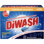 Таблетки для посудомоечных машин DiWash (100 штук в упаковке)