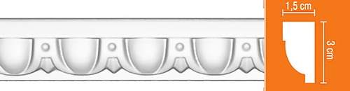 Молдинг с рисунком DECOMASTER DT-8015F гибкий (30*15*2400мм)