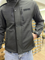 Куртка тактическая softshell чёрная