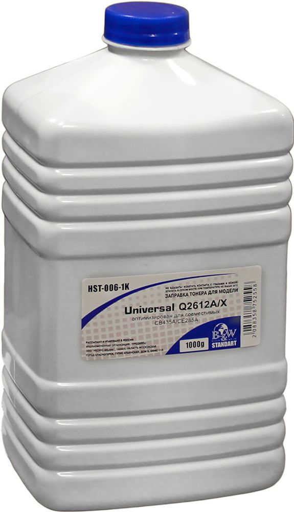 Тонер для картриджей универсальный HP CE505A/CF226A/CF259A/Canon-725/728 (1кг) B&W Standart Тонер для картриджей универсальный HP CE505A/CF226A/CF259A/Canon-725/728 (1кг) B&W Standart