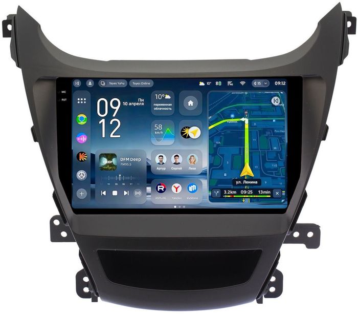 Магнитола для Hyundai Elantra 5 MD 2013-2015 - Teyes CC4-PRO монитор 9.5" 2K QLED на Android 13, Быстрейшая, Snapdragon 778G, ИИ, CarPlay, DSP, 4G SIM-слот