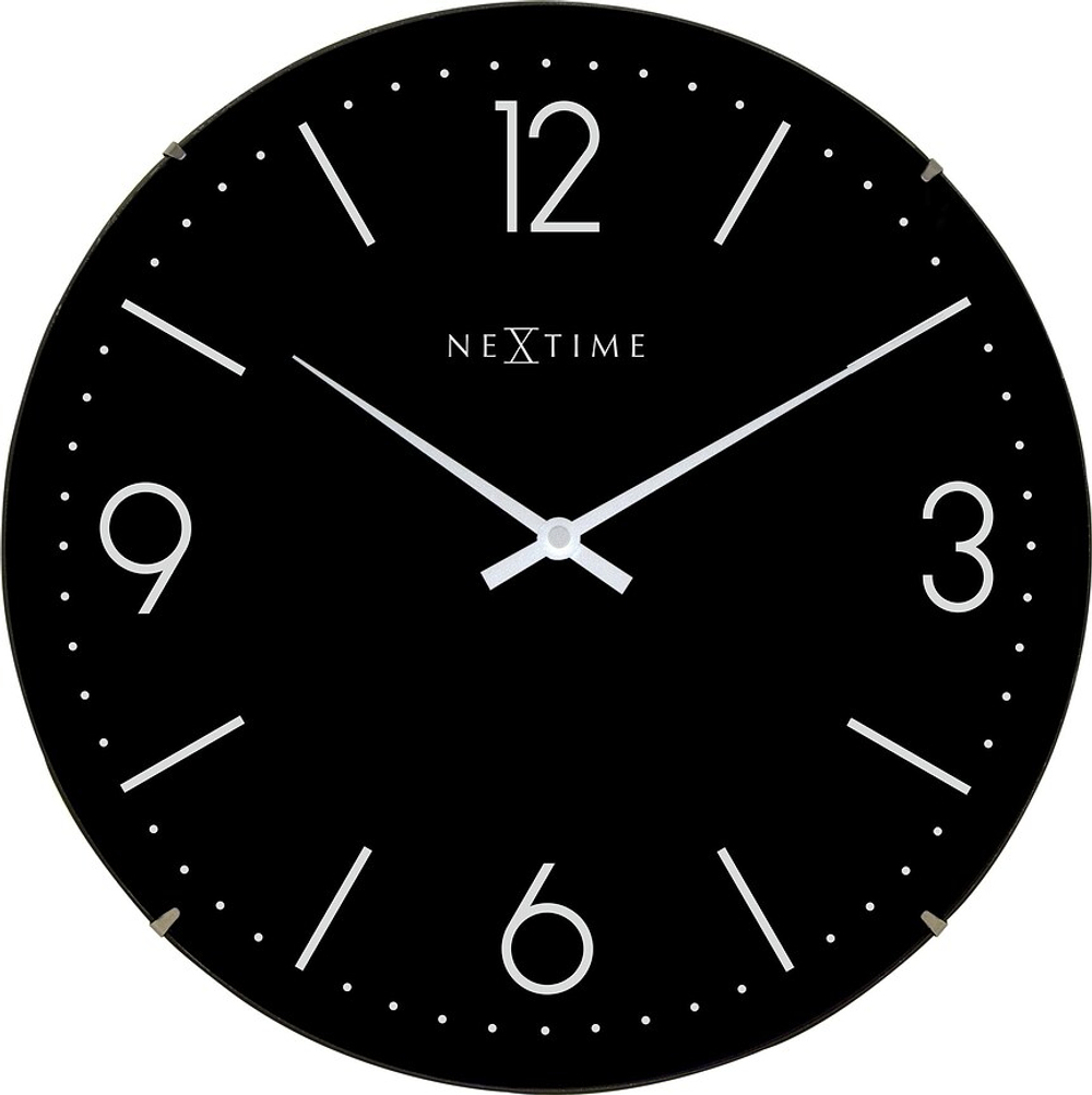 Настенные часы NeXtime Basic Dome, стекло, 35 см