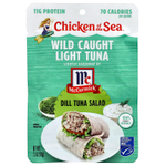 Chicken of the Sea, Дикий светлый тунец, салат из тунца с укропом, 70 г (2,5 унции)