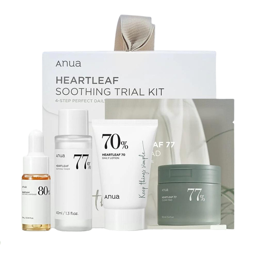 Anua Heartleaf Soothing Trial Kit Набор бестселлеров для базового ухода за кожей