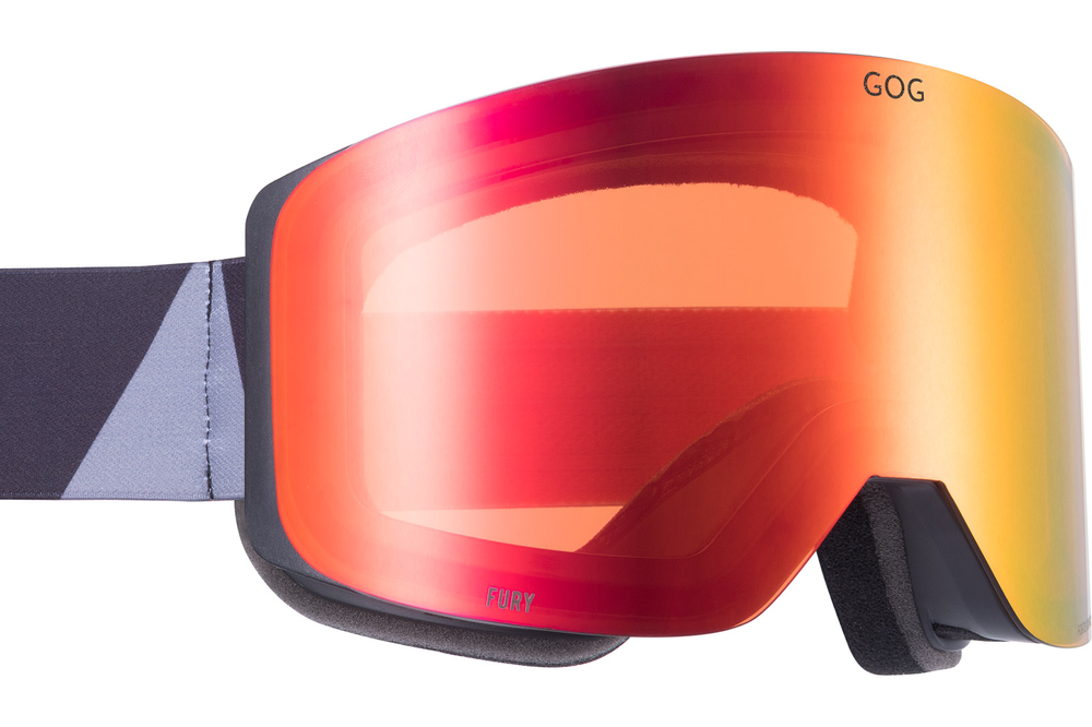 Горнолыжная маска GOG Fury / Matt Black / Reflex Red