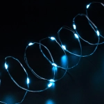 Гирлянда для дома НИТЬ «Роса» 20 м 200 ламп LED, 8 реж,IP-20, Синий