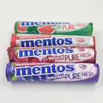 Mentos жевательная резинка Pure White вкус Клубника, Виноград, Вишня, Арбуз (15,5х4) 62 г
