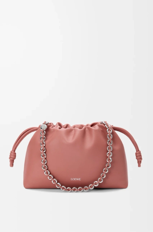Loewe Сумка Flamenco среднего размера из мягкой кожи ягненка наппа, красноватый