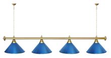 Лампа STARTBILLIARDS 4 пл. (плафоны хром,штанга золотая,фурнитура золото)