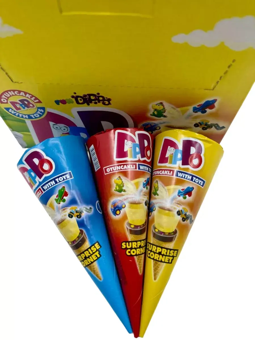 Турецкий вафельный рожок Dippo Cornet с игрушкой