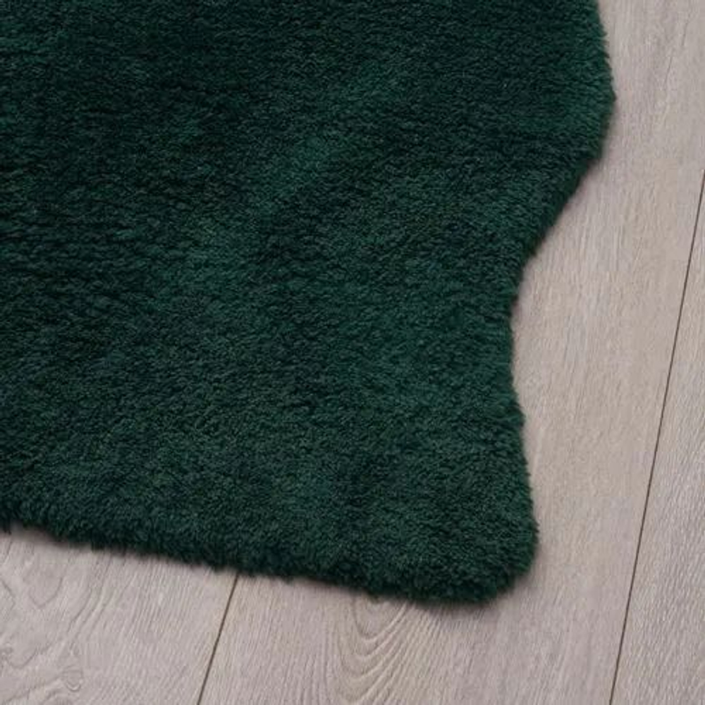 IKEA TOFTLUND коврик искусственная овчина, темно-зеленый, 55x85 см