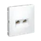 Розетка компьютерная RJ45 + RJ45, кат. Systeme Electric ArtGallery Белый GAL000188