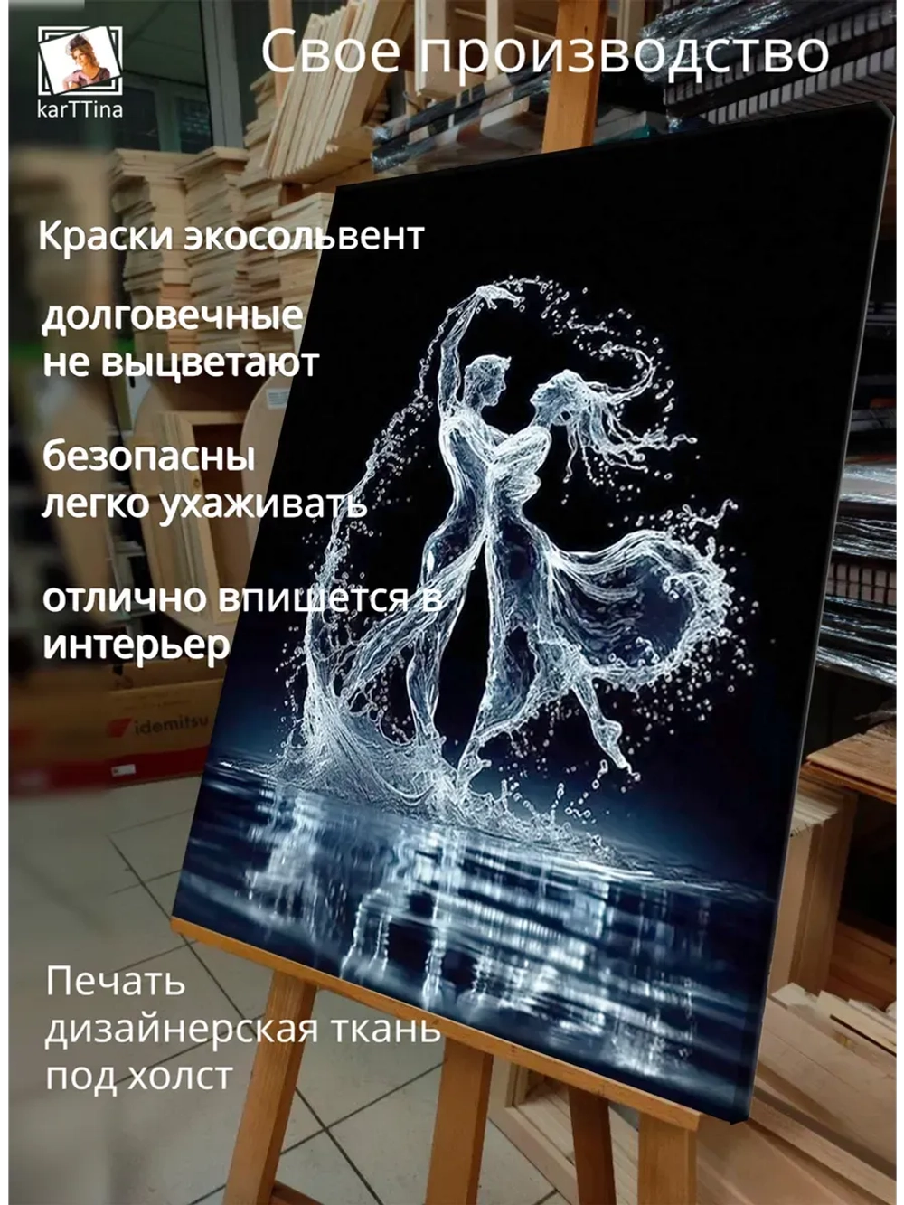 Картина "Водяная симфония", на стену 30х40см 1шт.