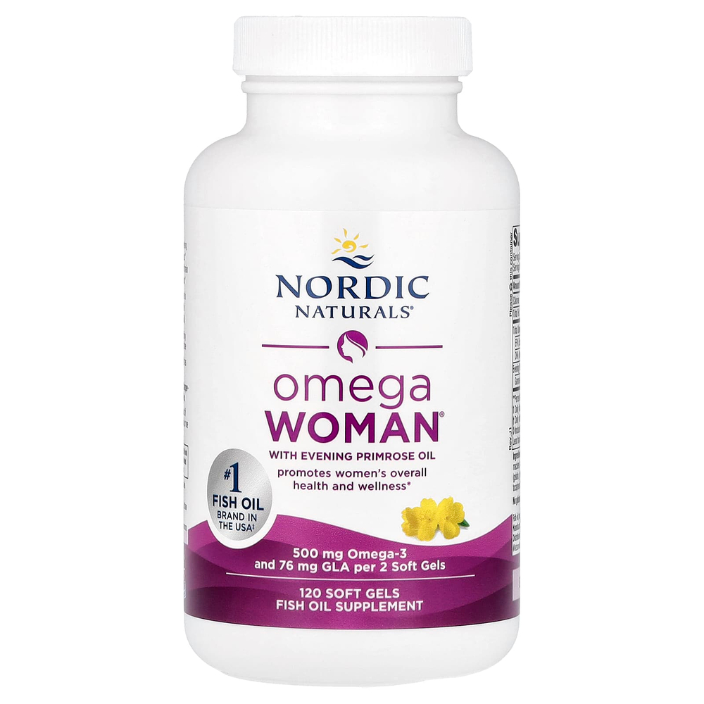 Nordic Naturals, Omega Woman, с маслом примулы вечерней, 120 капсул
