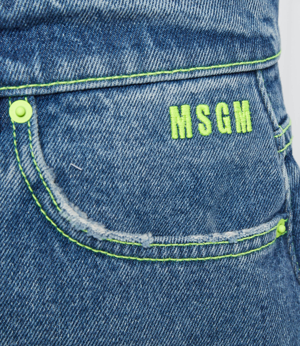 Джинсовая юбка MSGM - голубой(3241MDD45L 227276)