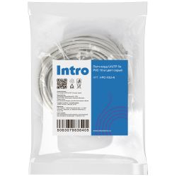 Патч корд Intro I-PC-10U-A U/UTP 5e PVC 10 м цвет серый | Патч корды