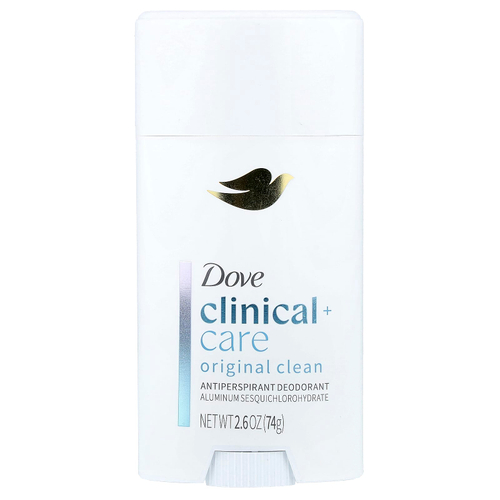 Dove, Clinical + Care, дезодорант-антиперспирант, Original Clean, 74 г (2,6 унции)