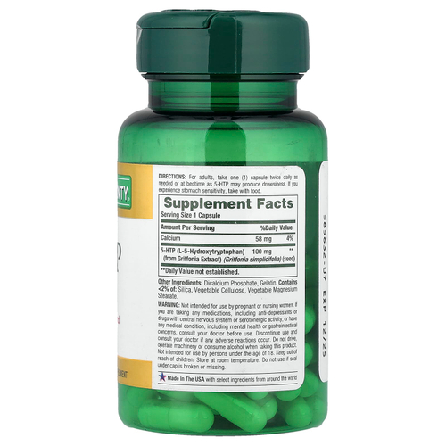 Nature's Bounty, 5-HTP, 60 капсул