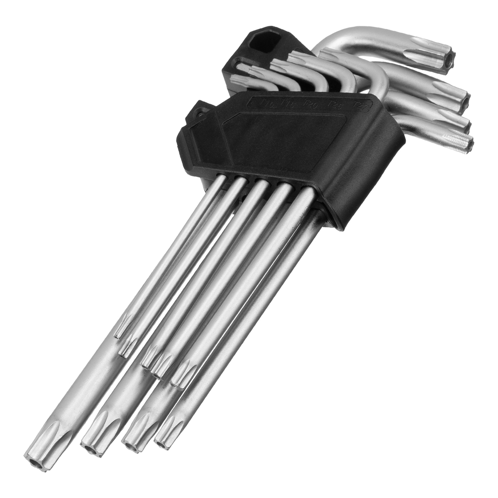Набор ключей имбусовых Torx-Tempered, TT10-50, CrV, 9 шт., удлиненные Сибртех