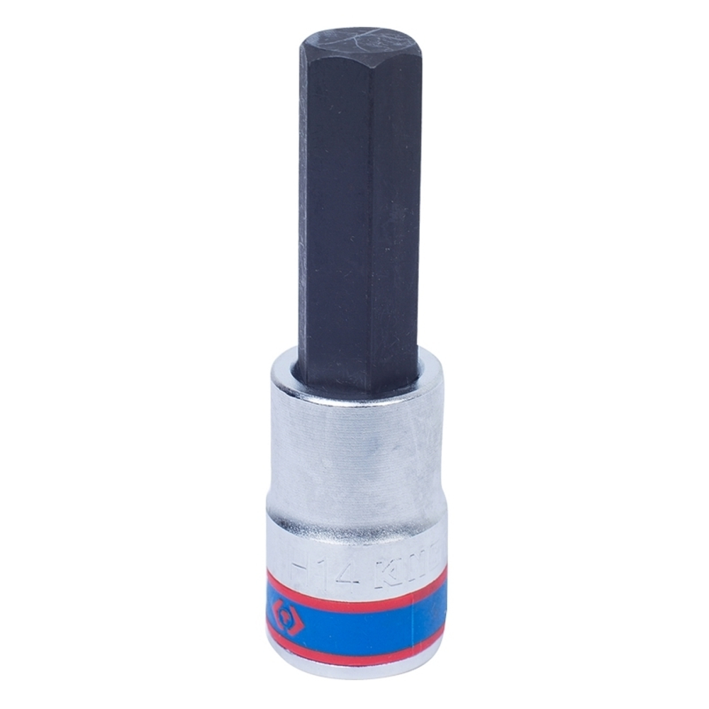 KING TONY (403514) Насадка (бита) торцевая 1/2", L = 80 мм, HEX, 14 мм