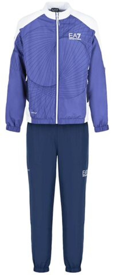 Мужской теннисный костюм EA7 Man Woven Tracksuit - blue/navy blue