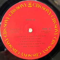 Виниловая пластинка Toto ‎– Toto IV LP