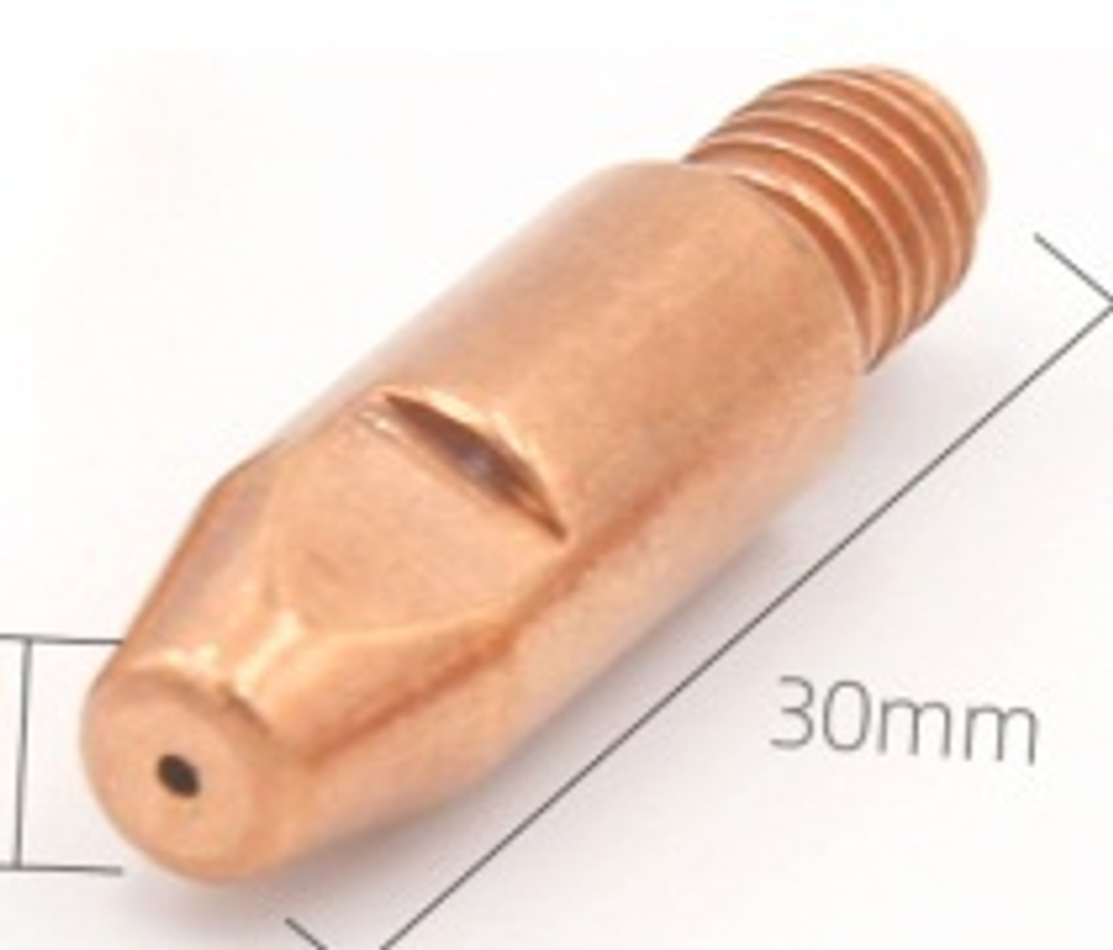 Наконечник контактный токосъемный MB36/50, M8x30x1.0mm.(ECu, Al,) (упак. 10 шт.) / MB36/50 Contact Tips M8x30x1.0mm(.040") ECu, Al