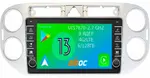 Магнитола для Volkswagen Tiguan 2007-2017 (серебро) - Airoc AB-3704 (кнопки и крутилки), Android 13, Быстрая, SIM-слот, CarPlay