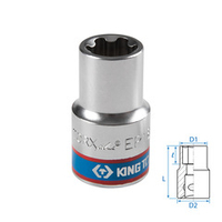KING TONY (433E18M) Головка торцевая TORX Plus 1/2", EP18