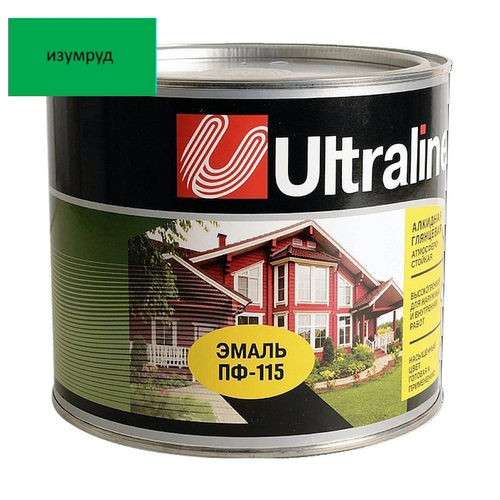 Эмаль ПФ-115 РАДУГА Ultra Lines  изумрудная  0,8кг