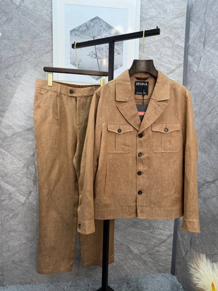 Льняной костюм Zegna