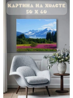 Картина на стену 40 X 50 Снежные горы