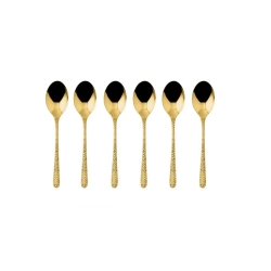 Sambonet Набор из 6 ложек для эспрессо Venezia PVD Gold 52765GA7
