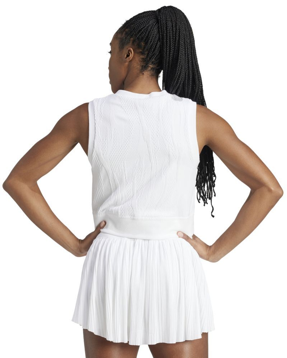 Женский топ теннисный Adidas Tennis Pro Crop Top - белый