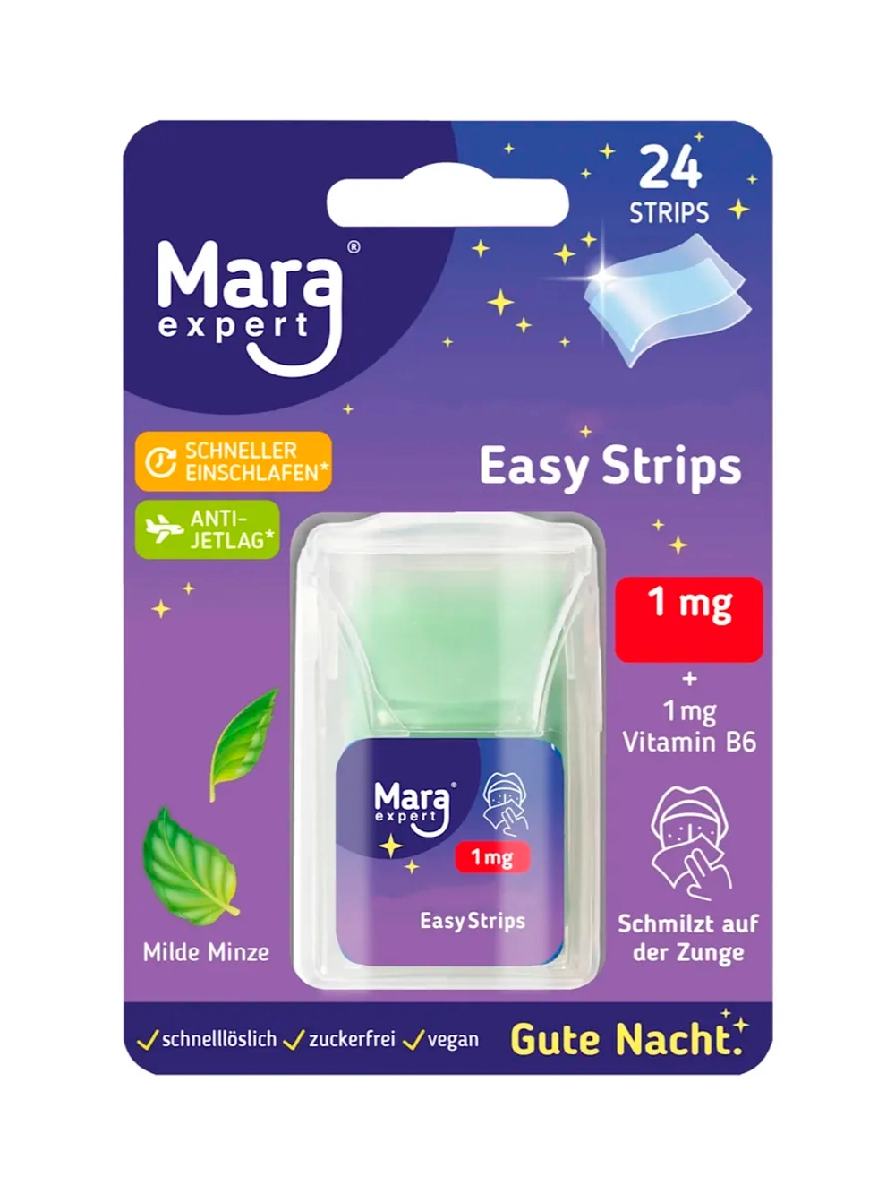 Mara Пастилки мелатонин для спокойного сна, Melatonin 1 мг, 24 шт