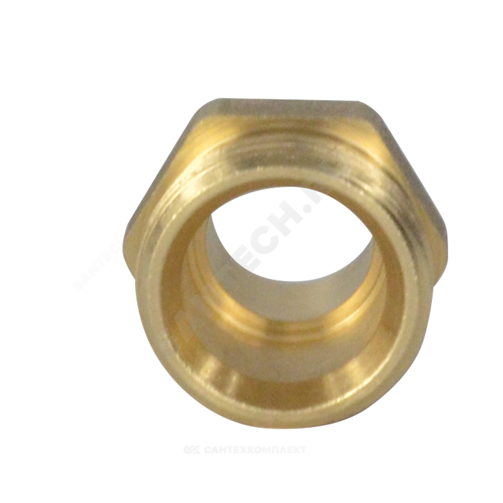 Ниппель латунь переходной Ду 20х15 (3/4"х1/2") под евроконус НР R180R Giacomini R180RY017