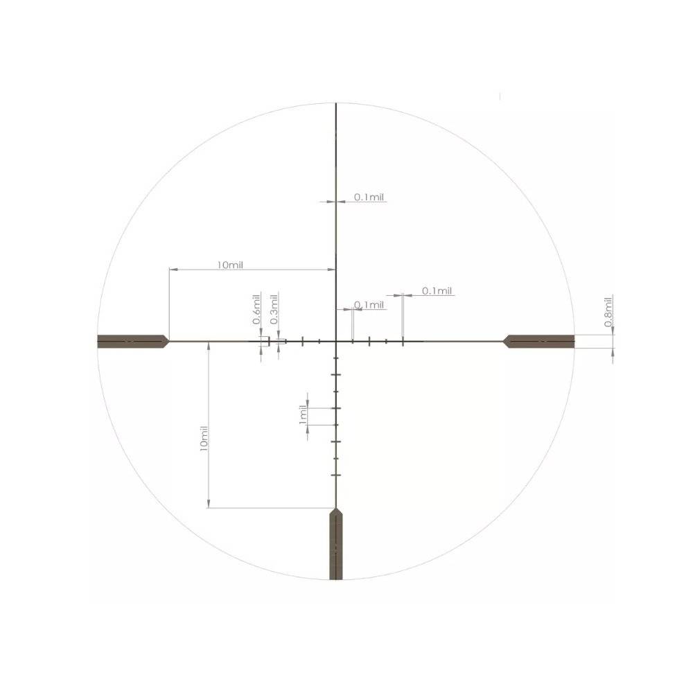 Оптический прицел ARTELV CRS 1-10x28 SFP, 34 mm, c подсветкой Fiber