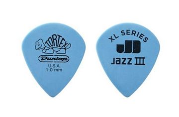 Медиаторы 12шт, 1,00мм, Dunlop 498P1.0 Tortex Jazz III XL