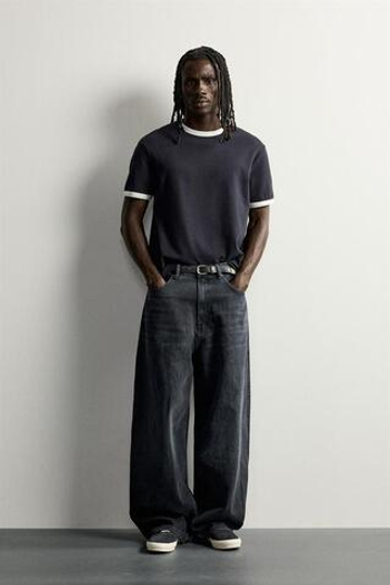 ZARA ДЖИНСЫ BAGGY FIT, УГОЛЬНЫЙ