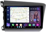 Магнитола для Honda Civic 9 седан 2012 левый руль - FarCar S500-TS20 монитор 9.5" 2K QLED на Android 14, Быстрейшая, CarPlay, 4G SIM-слот