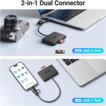 USB 3.0/Type C 2 port HUB + CardReader, 0.15m UGREEN 45167