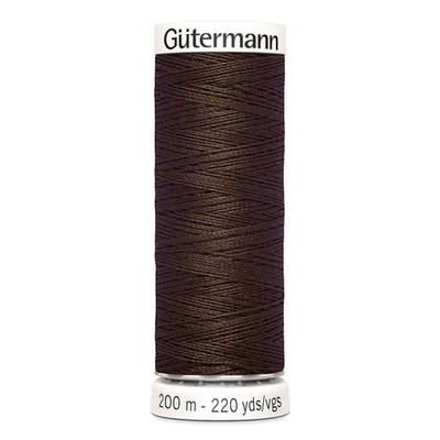 01 Нить Sew-All 100/200 м для всех материалов, 100% полиэстер Gutermann 748277 (023 горький шоколад)