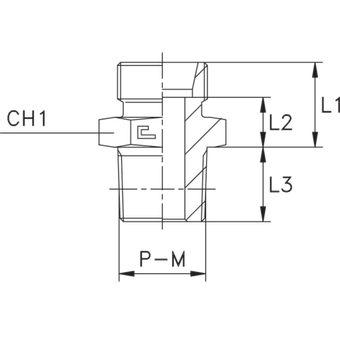 Штуцер FC DS16 NPT 1/2 (корпус)