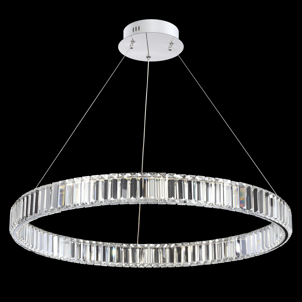 Citilux Чезаре CL338181 LED Люстра хрустальная с пультом Хром