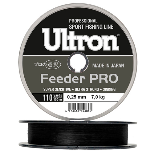 Леска ULTRON Feeder PRO 0,25 мм., 7,0 кг, 100 м, черная