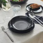 Глубокая тарелка IKEA GLADELIG (ГЛАДЕЛИГ), Темно-серый, 21 см