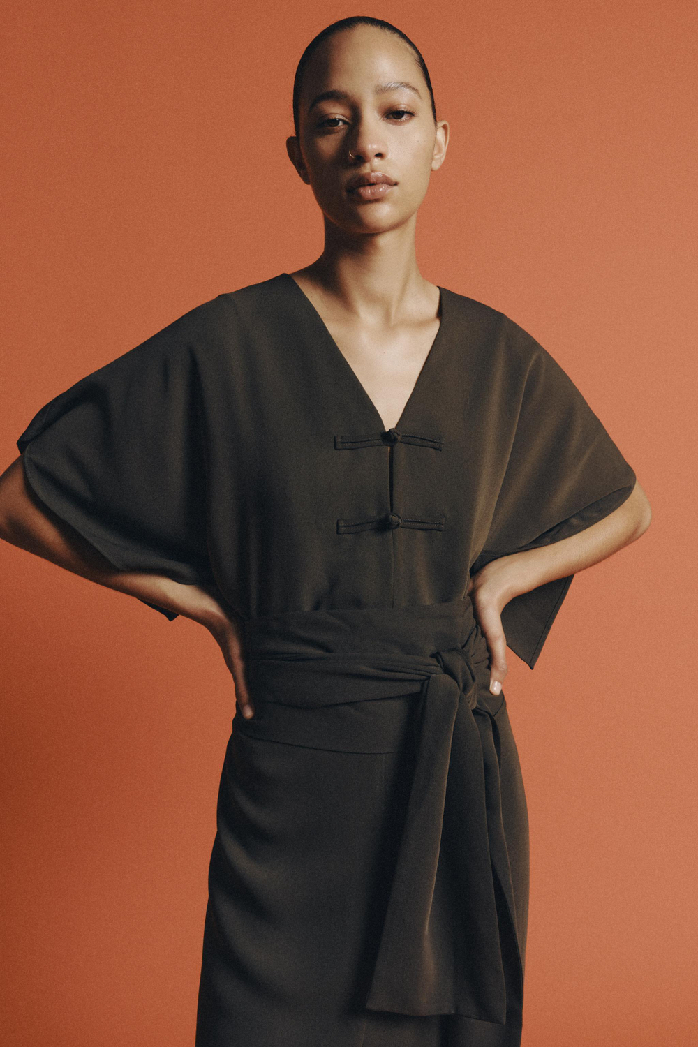 ПЛАТЬЕ МИДИ С АЛАМАРЯМИ — ZW COLLECTION — ZARA