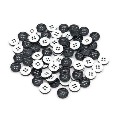 Пуговицы 4 прокола 18L=11 мм, (Black черный) CB, 72 шт